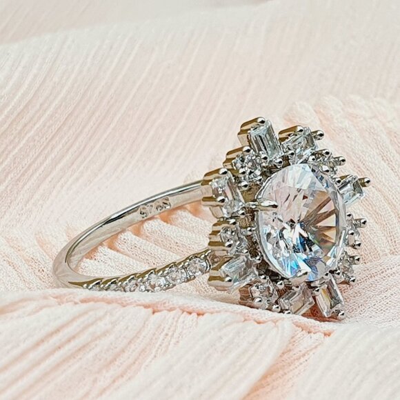 💍 High Quality Clear Stone Big Fashion Ring for Women, INDN8289 - Picture 4 of 4